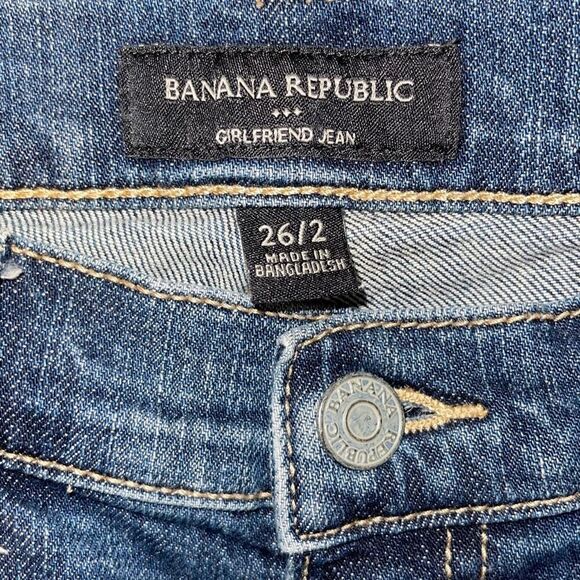 Banana Republic Women's Girlfriend Mid-Rise Straight Leg Jeans Blue Size 26/2 - Picture 4 of 8